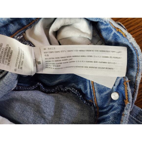 Abercrombie & Fitch Jeans 29 / 8 Womens 90s Straight Ultra High Rise Destroyed - Picture 10 of 14